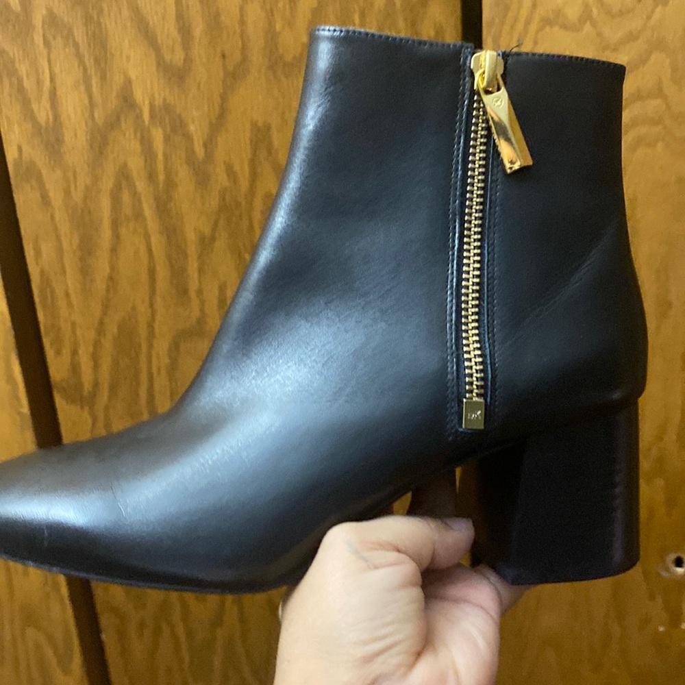 black ankle boots, size 6 worn only once